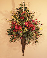 Wildflower & Ruscus Wall Sconce