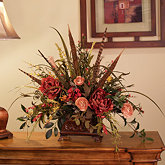 Wildflowers with Pheasant Feathers
