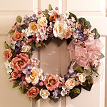 22" Apricot Champagne Wreath