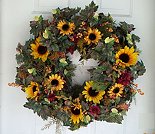 24" Autumn Sunflower Wreath