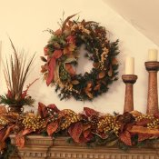 Holiday Copper Wreath and Garland Designer Set