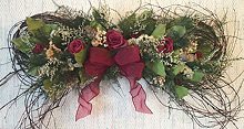 22" Floral and Twig Bow