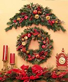 Frosted Holiday Fruit Wreath and Arch