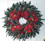 22" Christmas Poinsettia Wreath