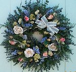 22"Ribbon and Roses Wreath