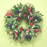 Spring Floral Myrtle Wreath