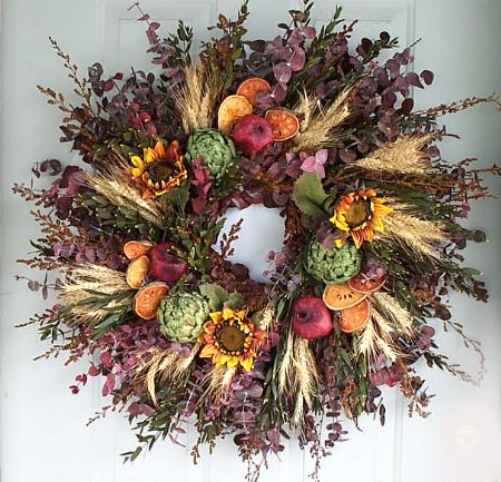 24" Fruitful Harvest Wreath