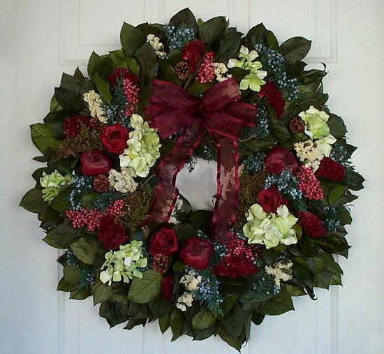 22"Pomegranate and Roses