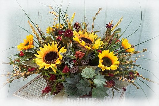 sunflower wedding bouquets. Summer Sunflower Centerpiece