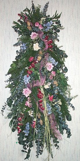 Vertical Floral Swag