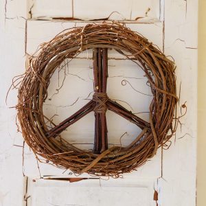 peace-sign wreath